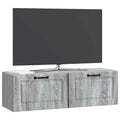 vidaXL Szafka RTV montowana na ścianie Szary Sonoma 98 x 31 x 30 cm