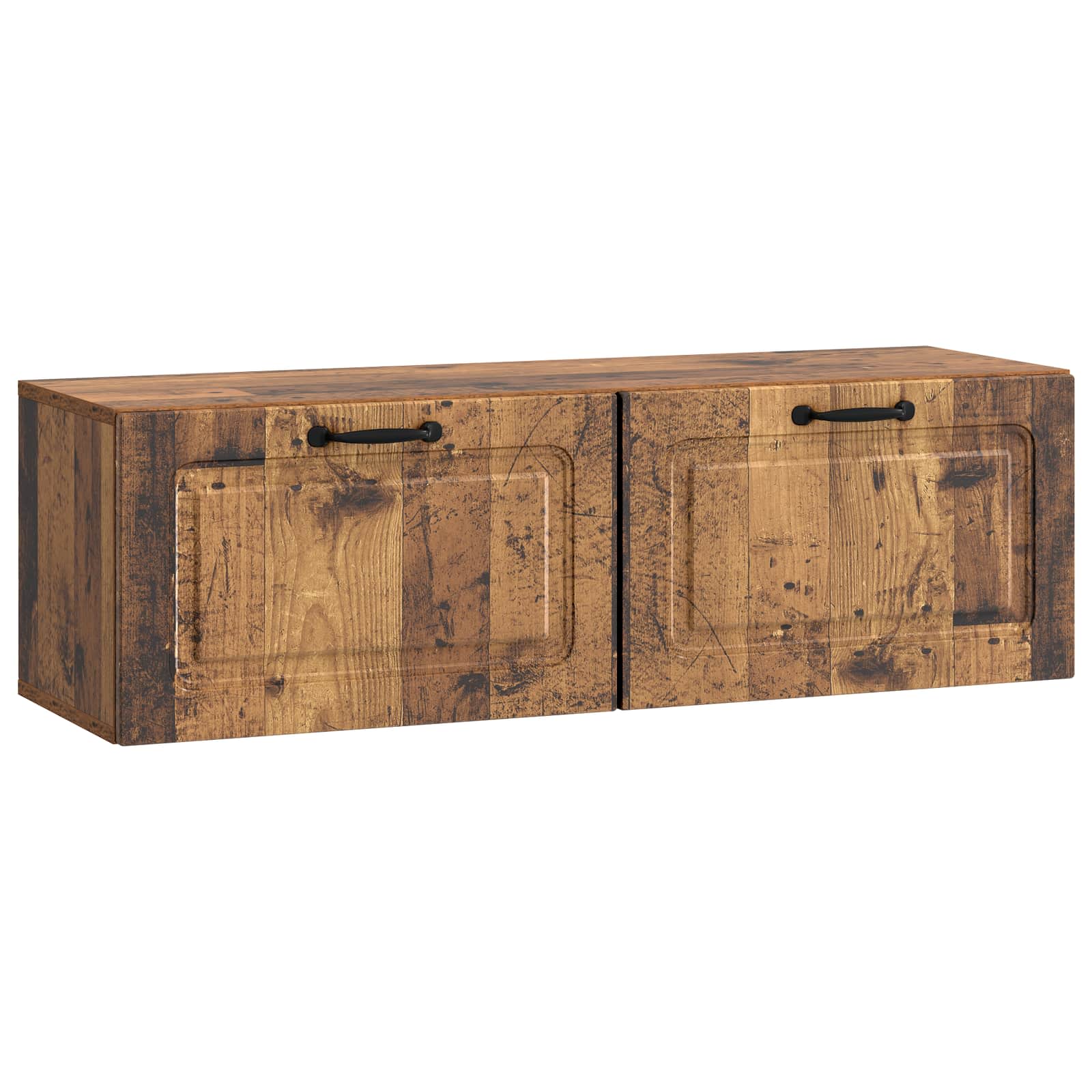 vidaXL Szafka RTV montowana na ścianie Stare drewno 98 x 31 x 30 cm