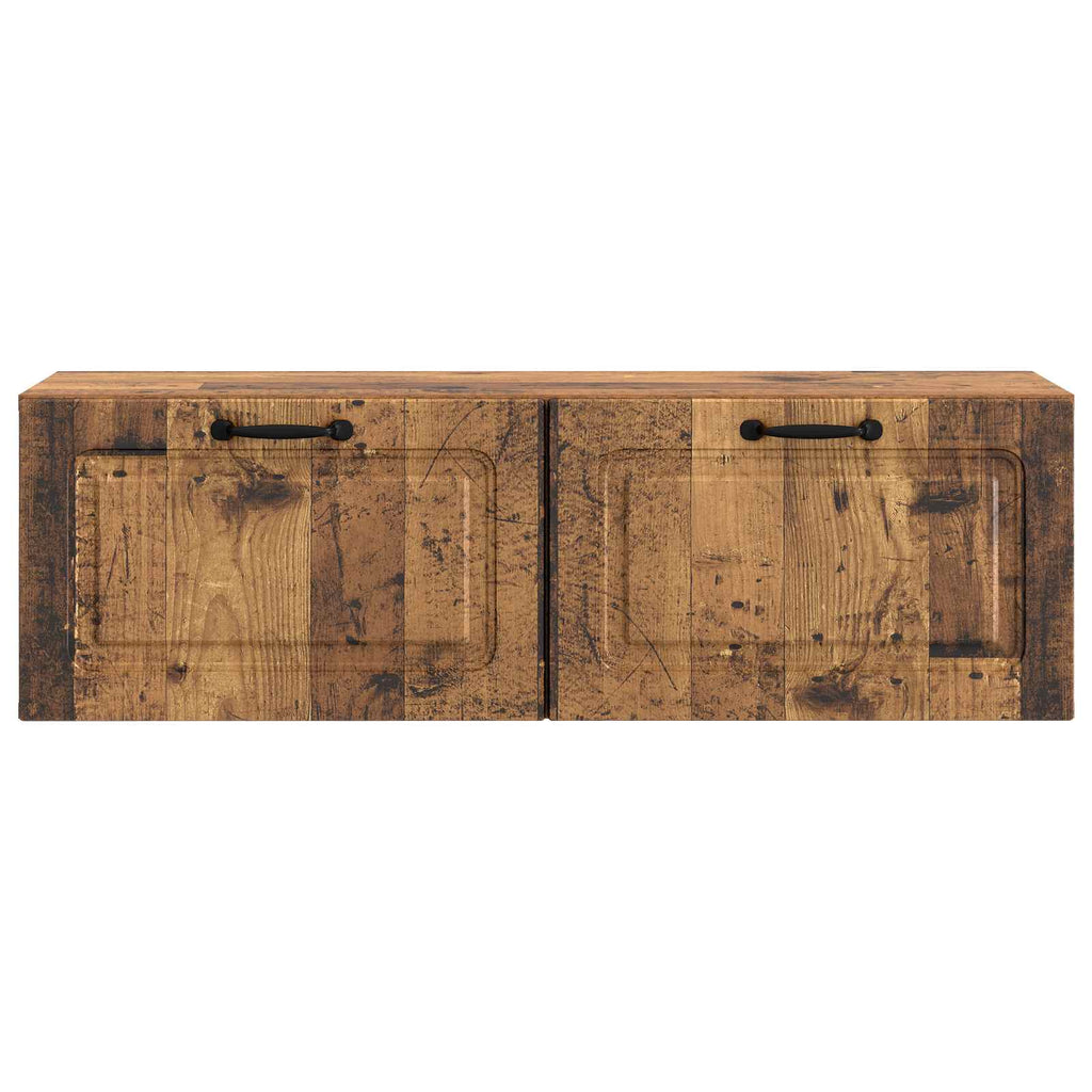 vidaXL Szafka RTV montowana na ścianie Stare drewno 98 x 31 x 30 cm