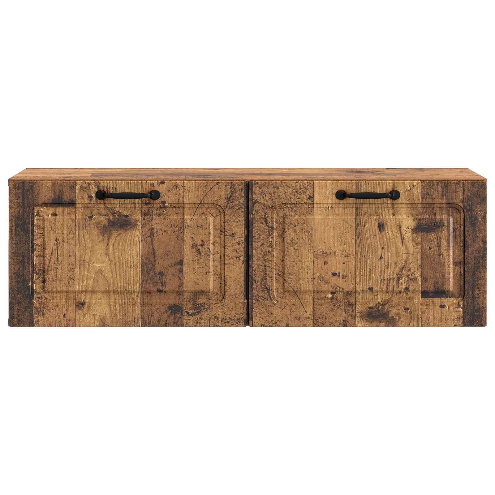 vidaXL Szafka RTV montowana na ścianie Stare drewno 98 x 31 x 30 cm