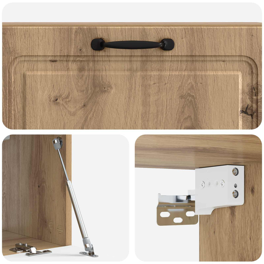 vidaXL Szafka RTV montowana na ścianie Dąb artisan 98 x 31 x 30 cm