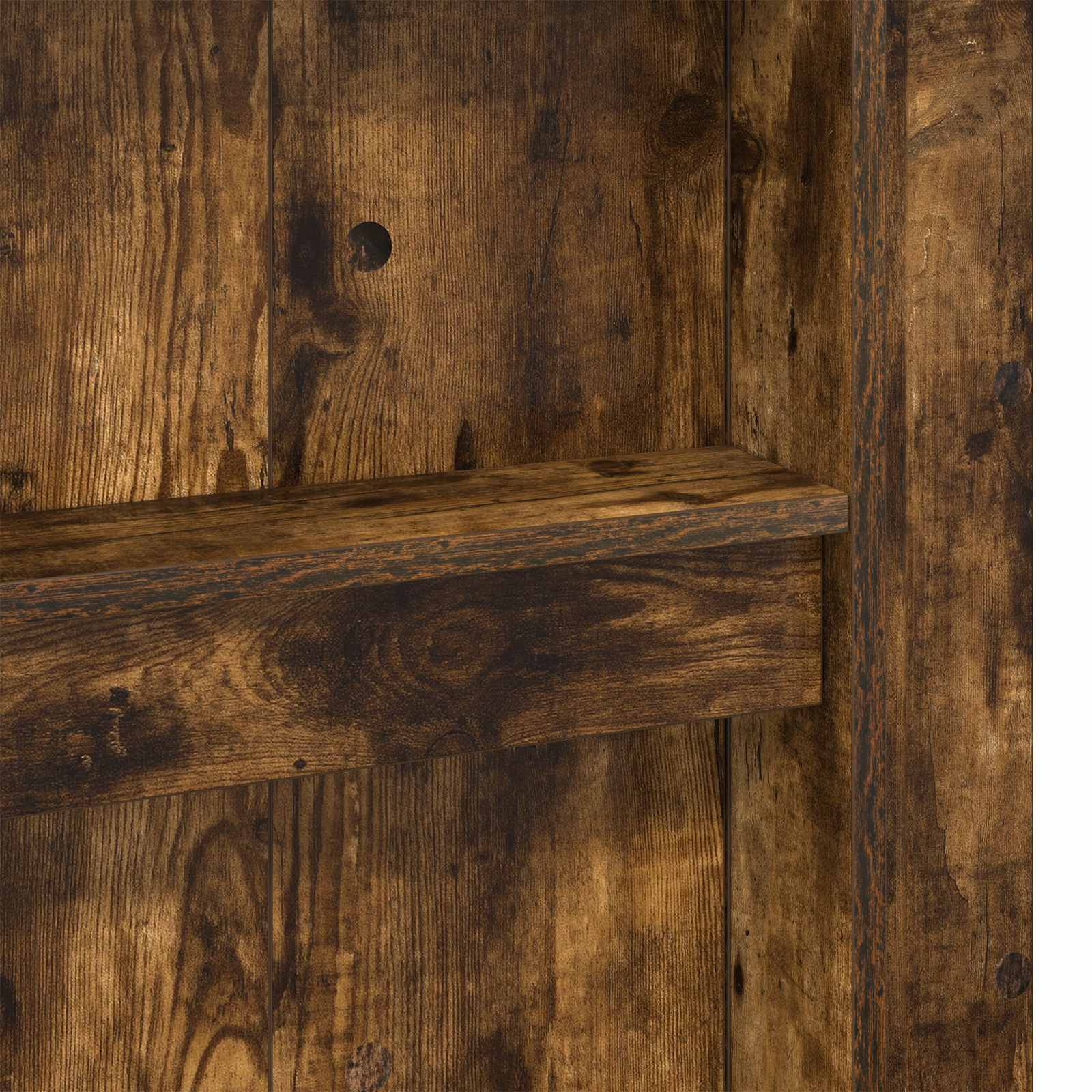 vidaXL Rama łóżka piętrowego z biurkiem Dąb wędzony 80 x 200 cm