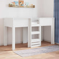 vidaXL Łóżko piętrowe dla dzieci z przechowywaniem Biały 75 x 190 cm