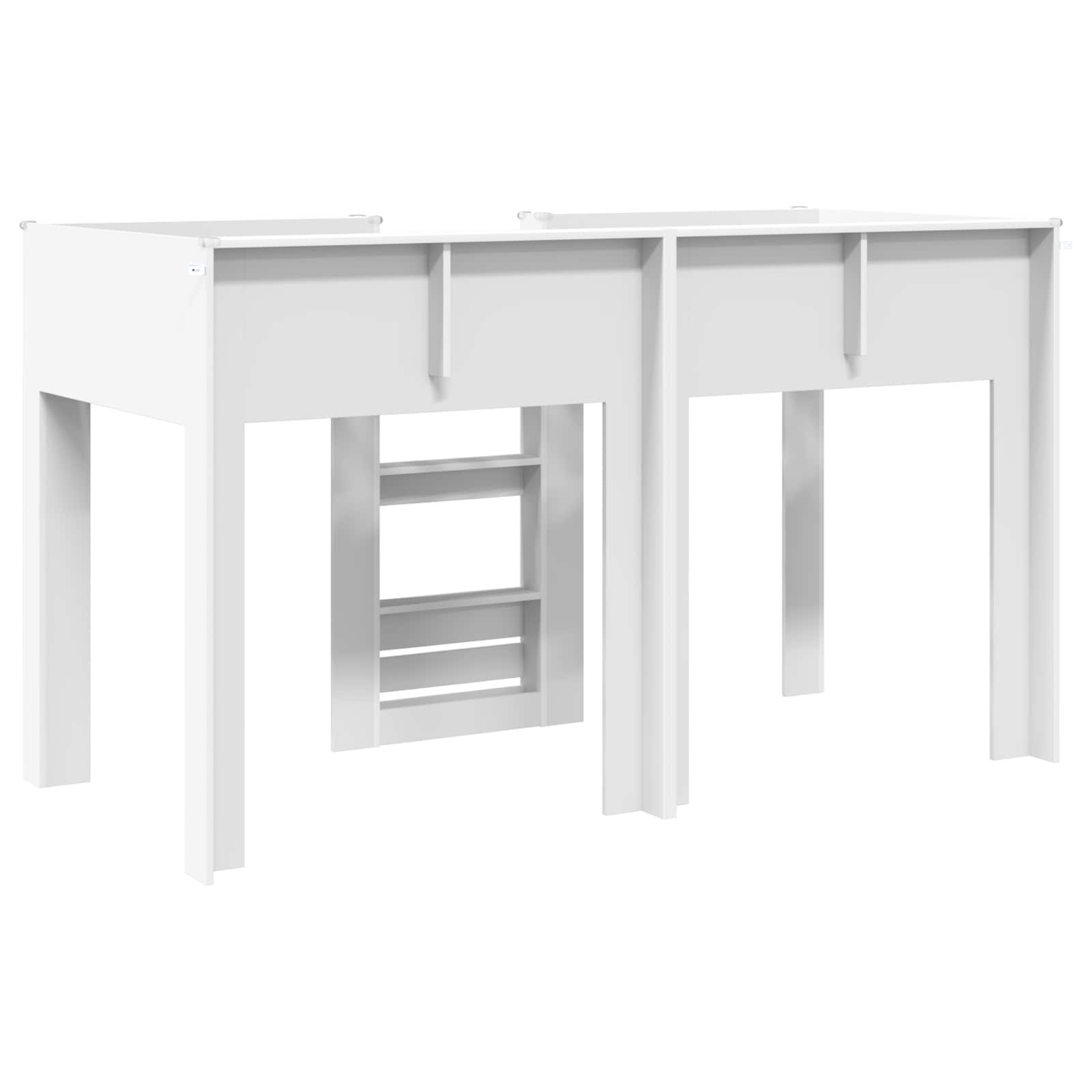 vidaXL Łóżko piętrowe dla dzieci z przechowywaniem Biały 75 x 190 cm