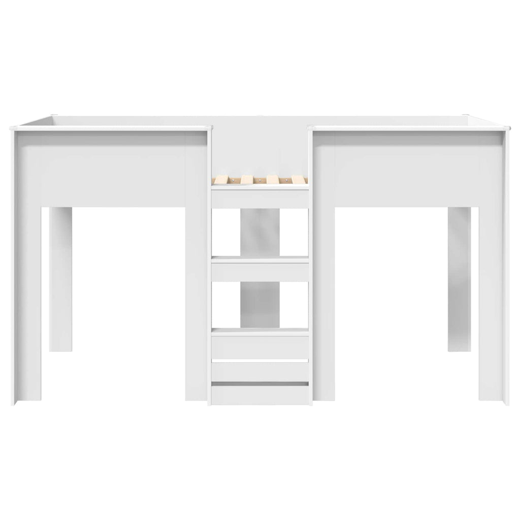 vidaXL Łóżko piętrowe dla dzieci z przechowywaniem Biały 75 x 190 cm