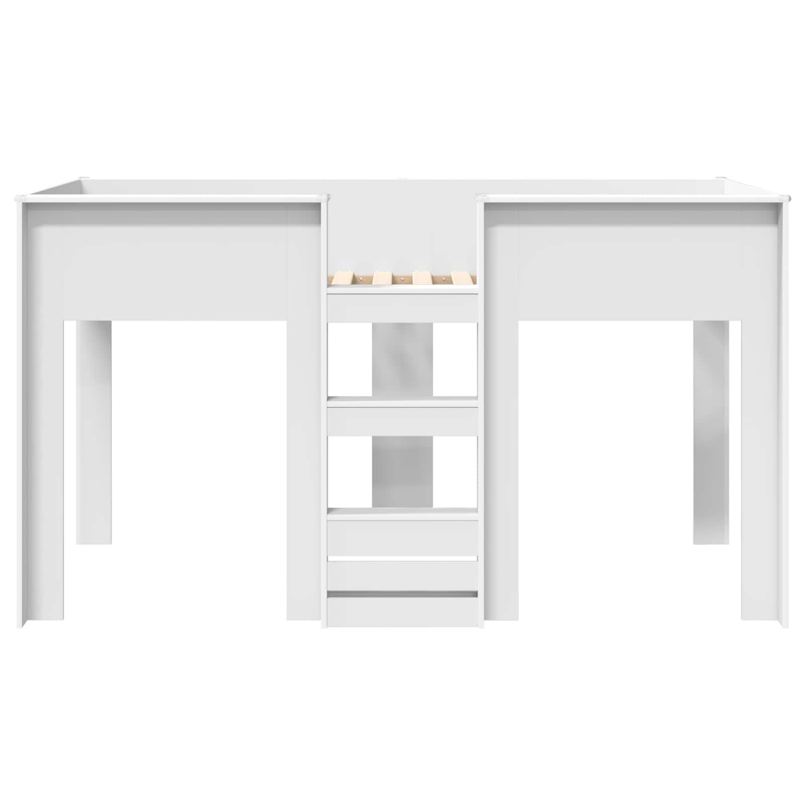 vidaXL Łóżko piętrowe dla dzieci z przechowywaniem Biały 75 x 190 cm