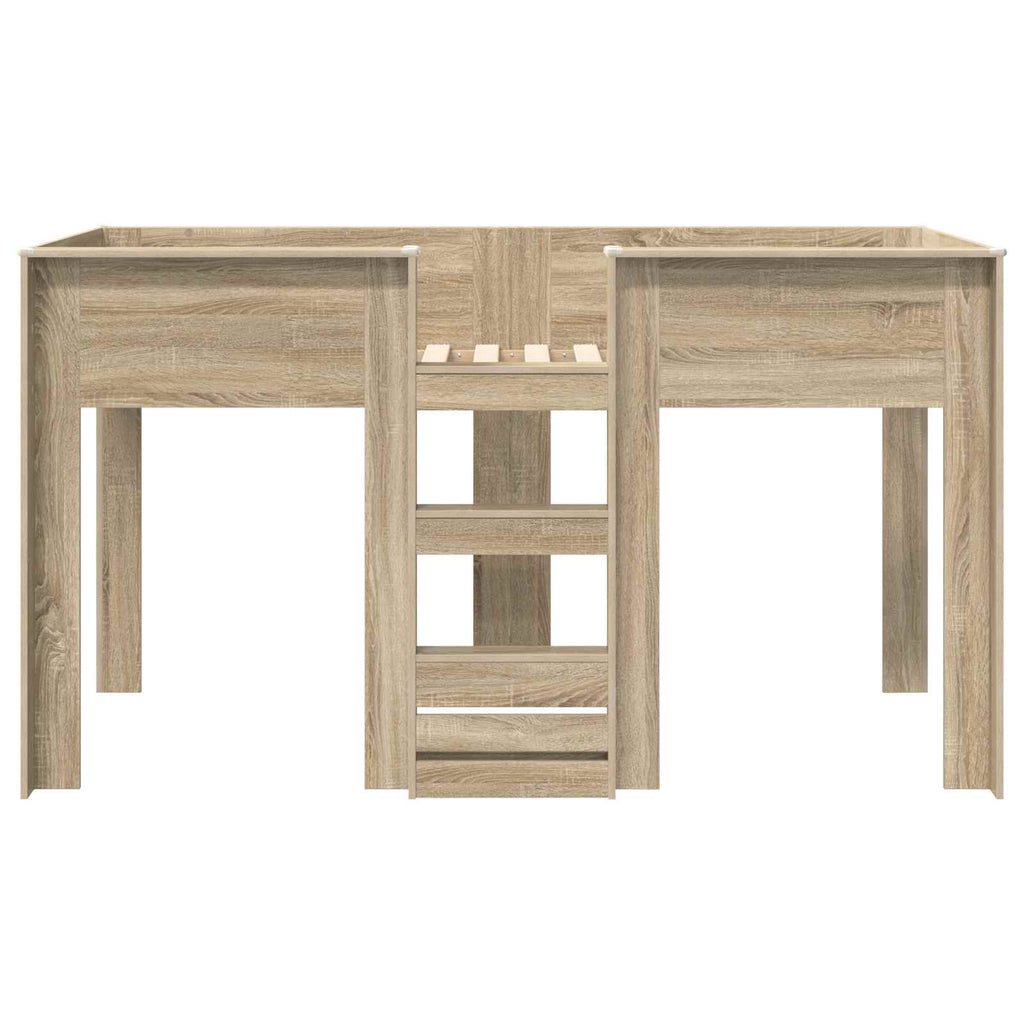 vidaXL Łóżko piętrowe dla dzieci Dąb Sonoma 75 x 190 cm