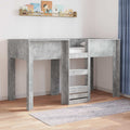vidaXL Łóżko piętrowe dla dzieci Betonowy szary 75 x 190 cm