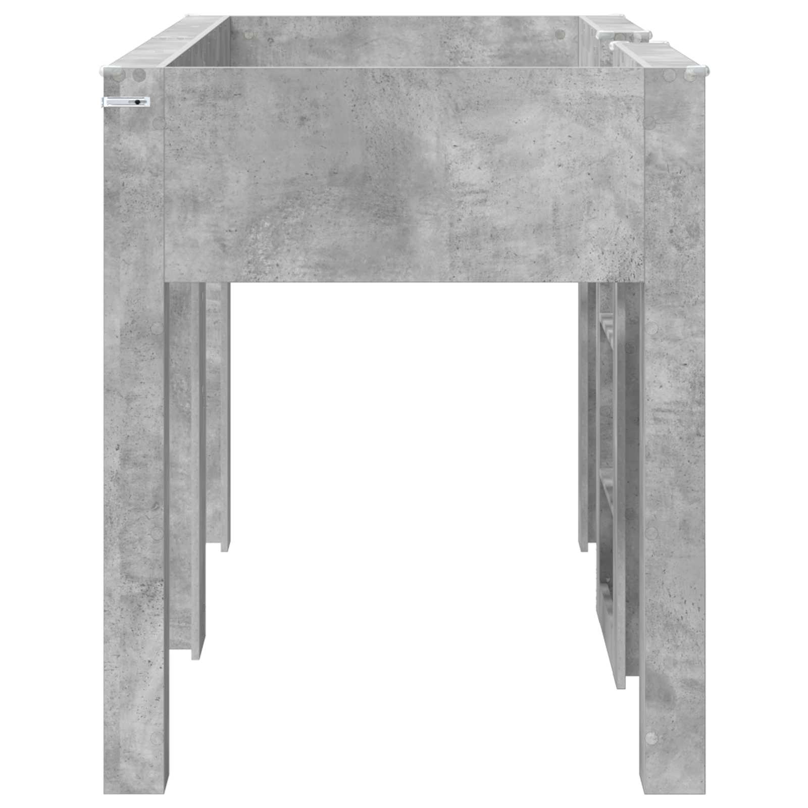 vidaXL Łóżko piętrowe dla dzieci Betonowy szary 75 x 190 cm