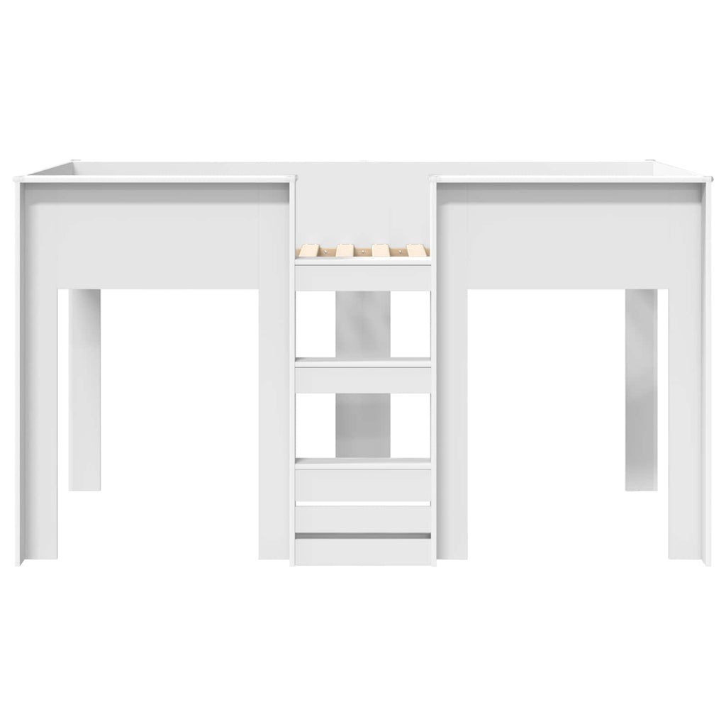 vidaXL Łóżko piętrowe dla dzieci z przechowywaniem Biały 90 x 200 cm