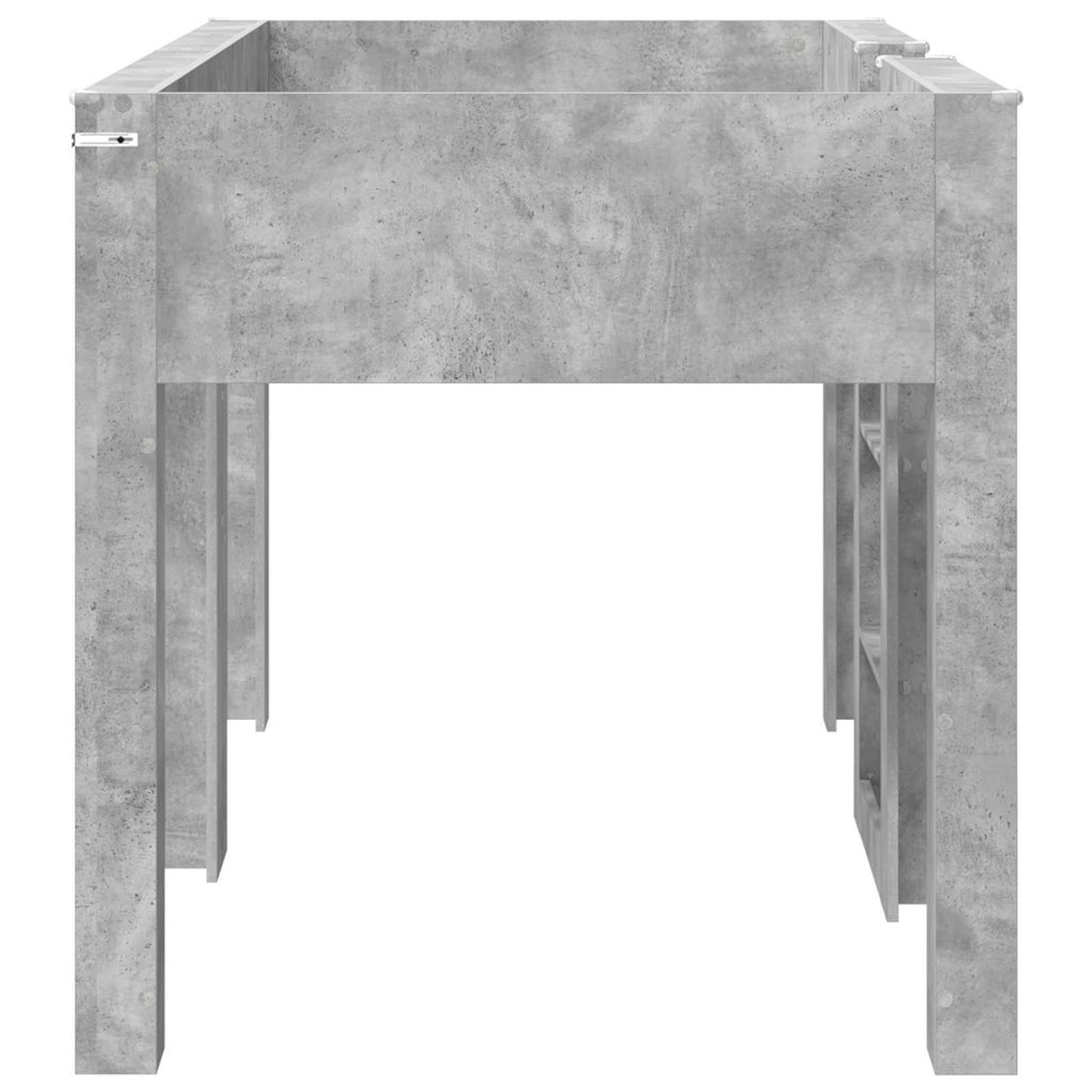 vidaXL Łóżko piętrowe dla dzieci Betonowy szary 90 x 200 cm