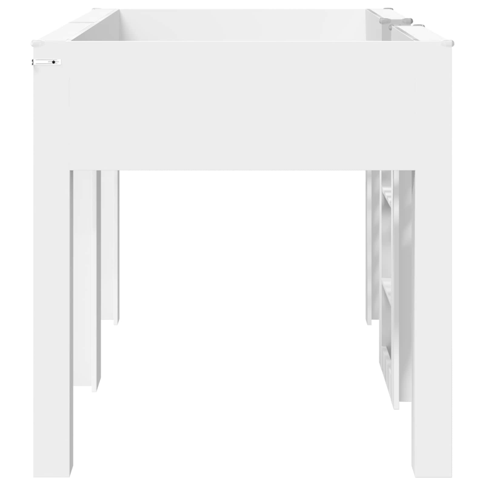 vidaXL Łóżko piętrowe dla dzieci z materacem Biały 100 x 200 cm