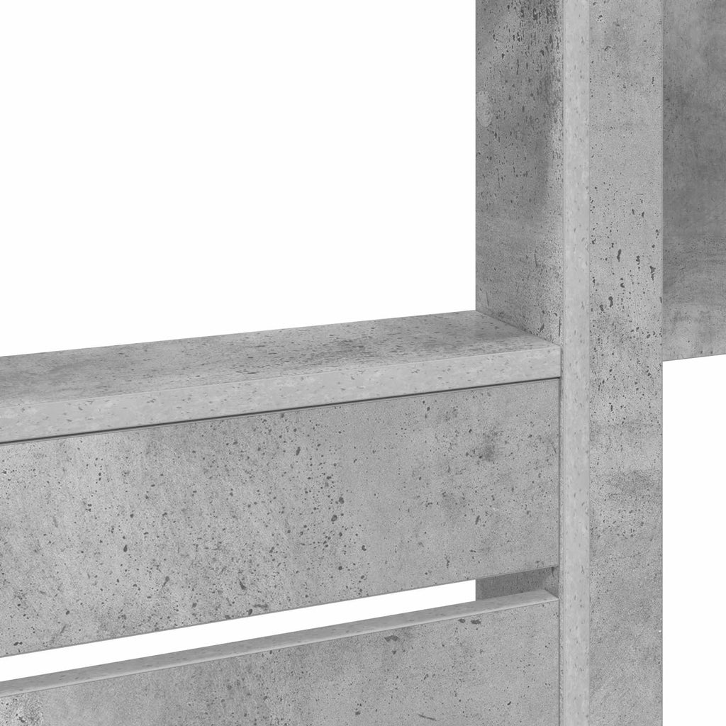 vidaXL Łóżko piętrowe dla dzieci Betonowy szary 100 x 200 cm