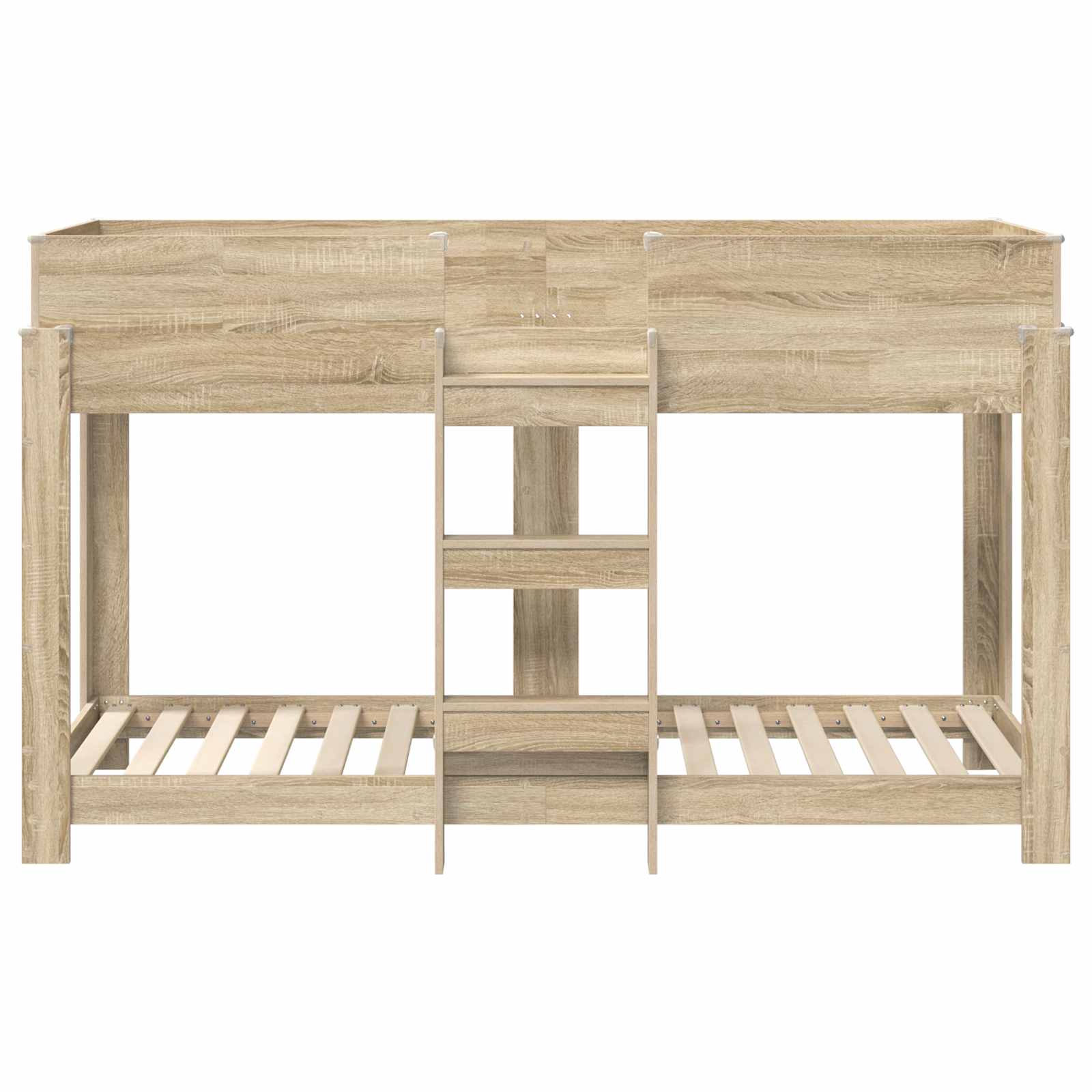 vidaXL Łóżko piętrowe dla dzieci Dąb Sonoma 75 x 190 cm