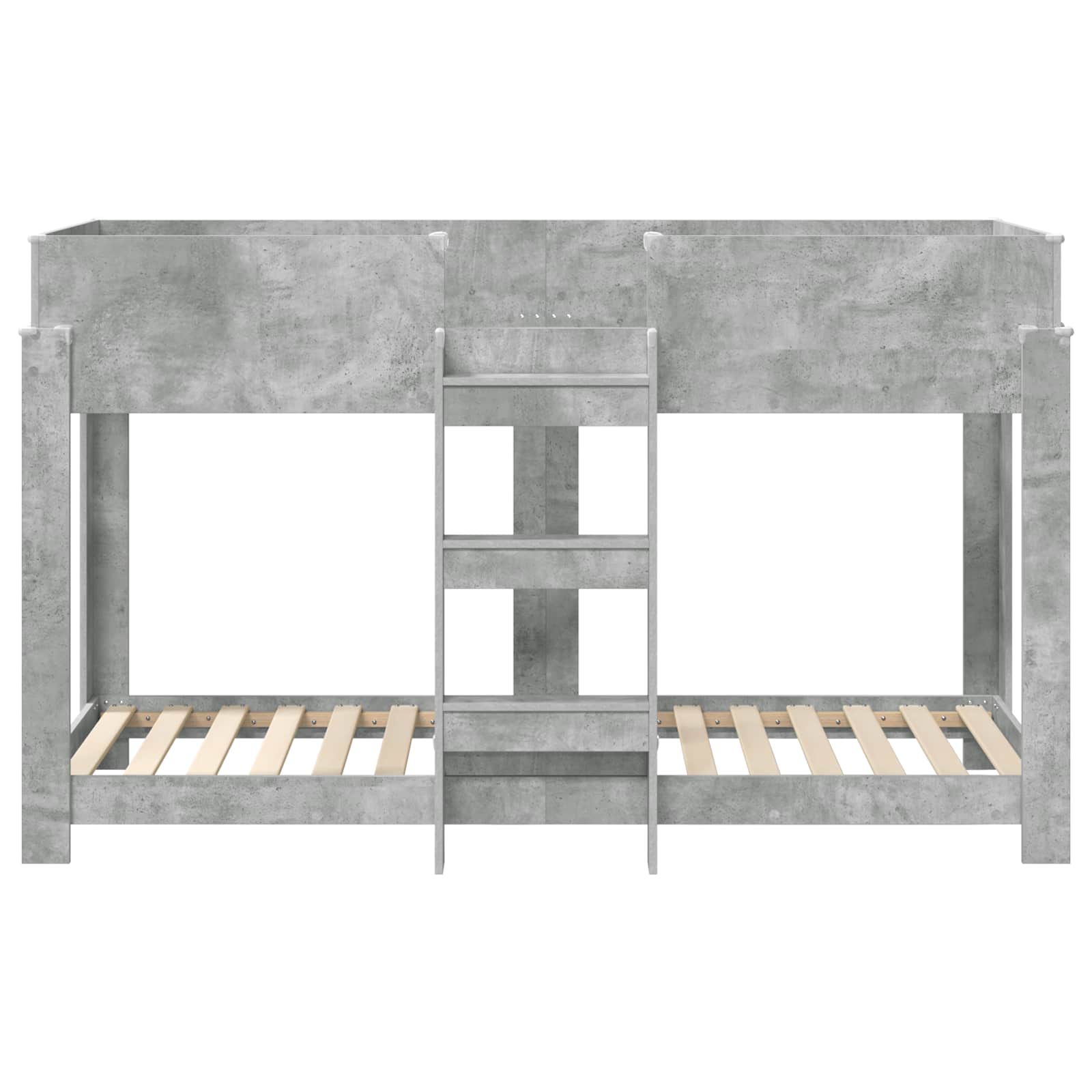 vidaXL Łóżko piętrowe dla dzieci Betonowy szary 75 x 190 cm