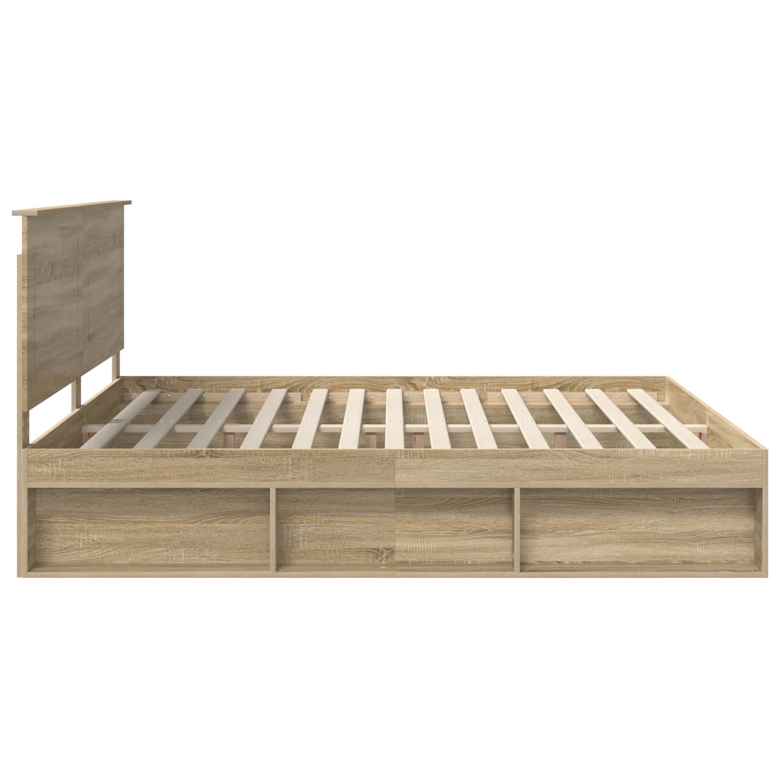 vidaXL Ramka łóżka Sonoma 200 x 200 cm Lite drewno sosnowe