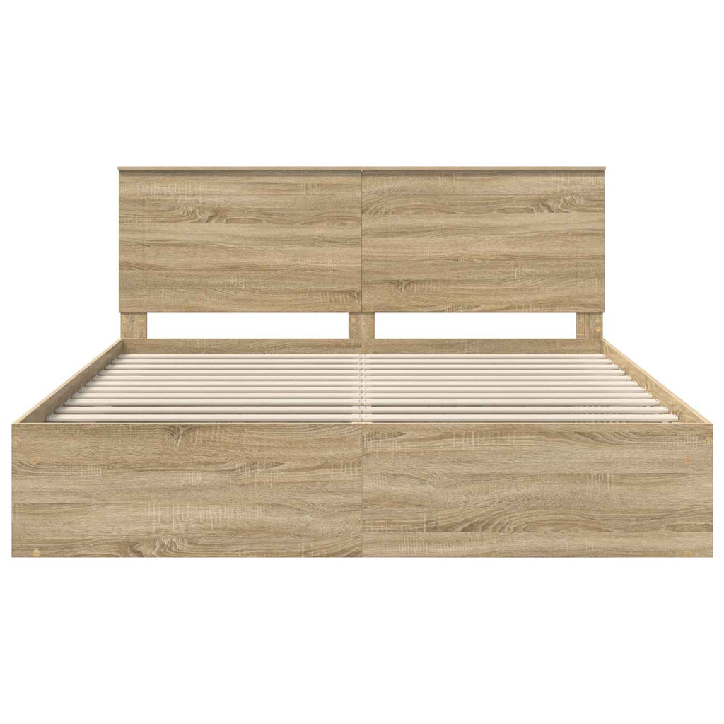 vidaXL Ramka łóżka Sonoma 180 x 200 cm Lite drewno sosnowe