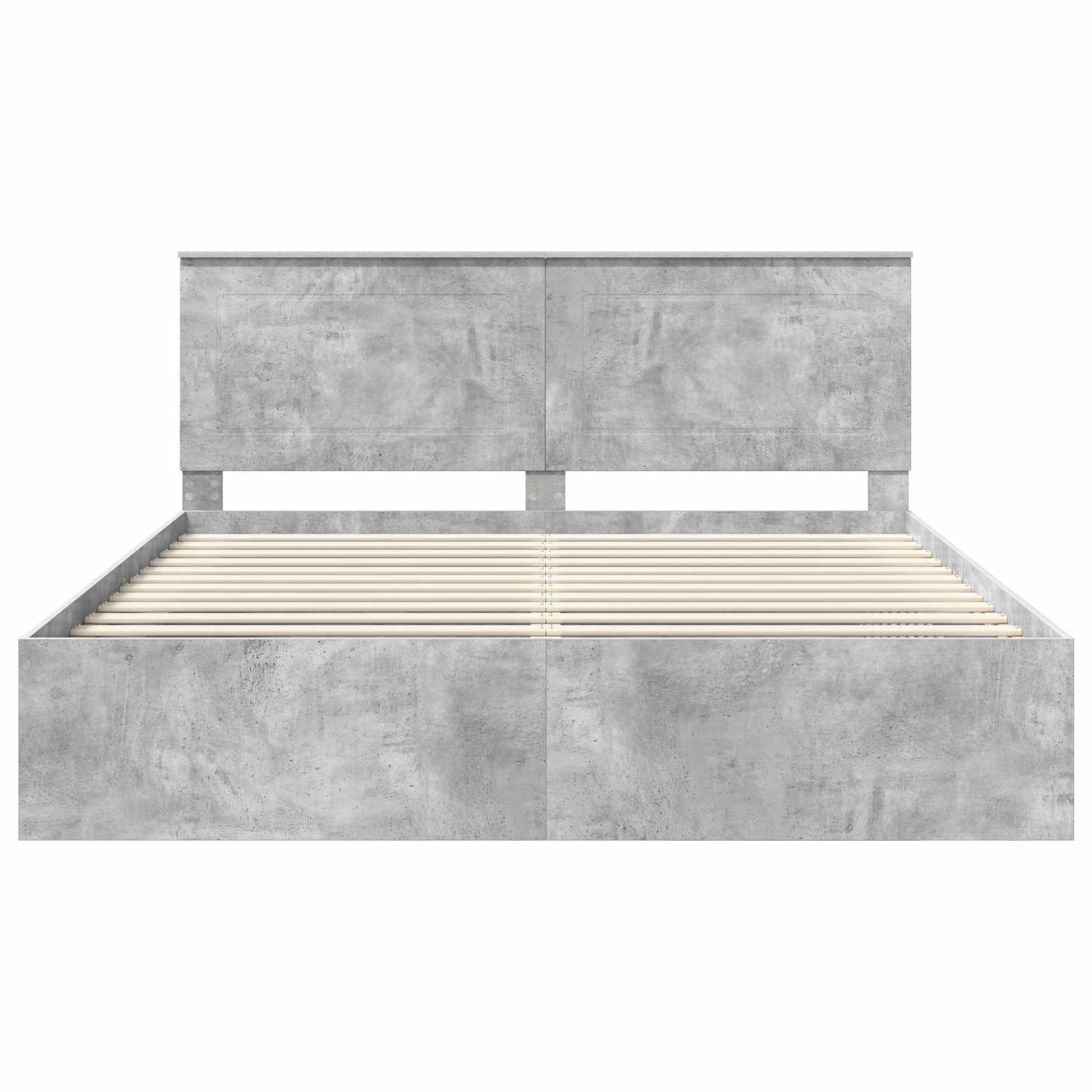 vidaXL Ramka łóżka Betonowy 180 x 200 cm Lite drewno sosnowe
