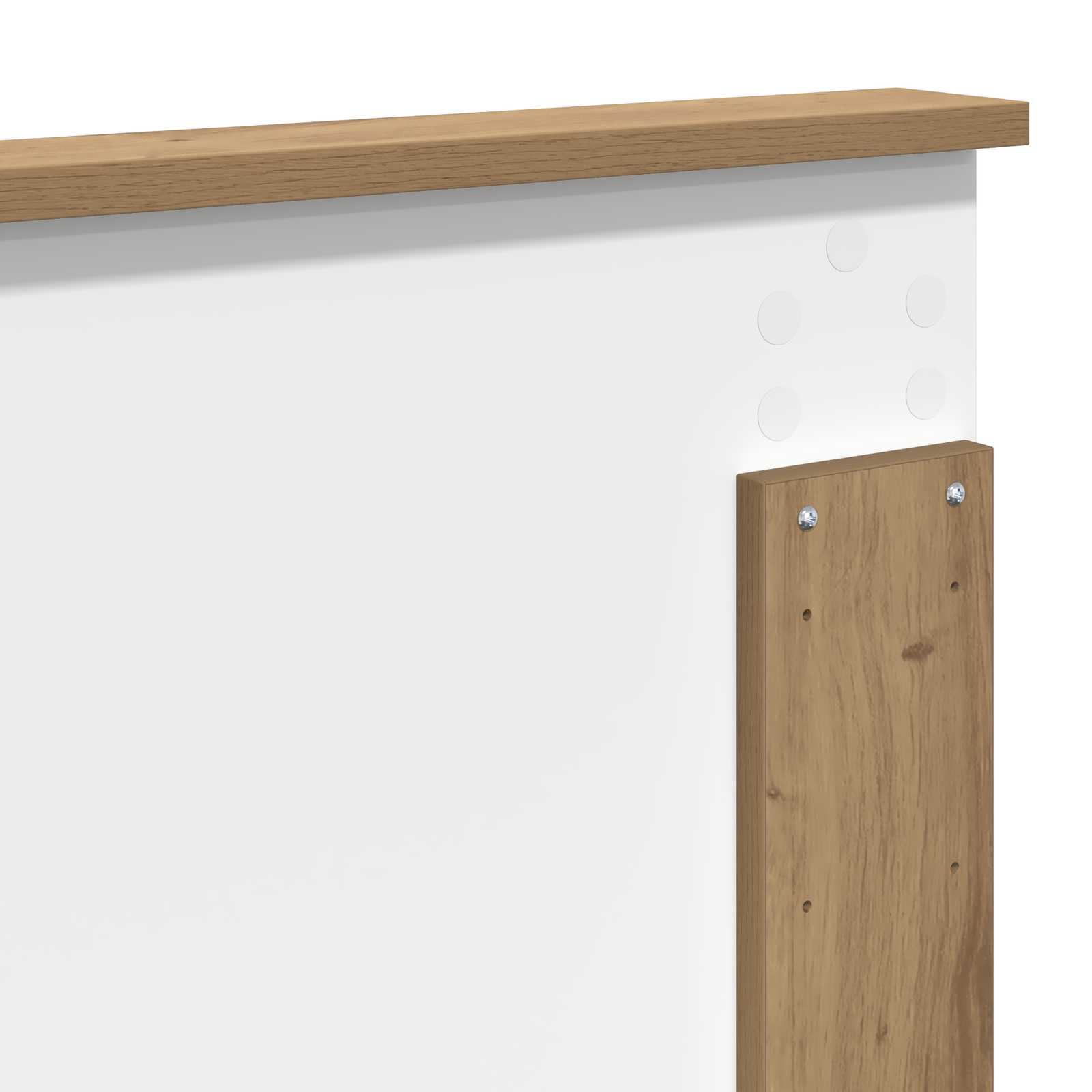 vidaXL Ramka łóżka Dąb rzemieślniczy 150 x 200 cm Lite drewno sosnowe