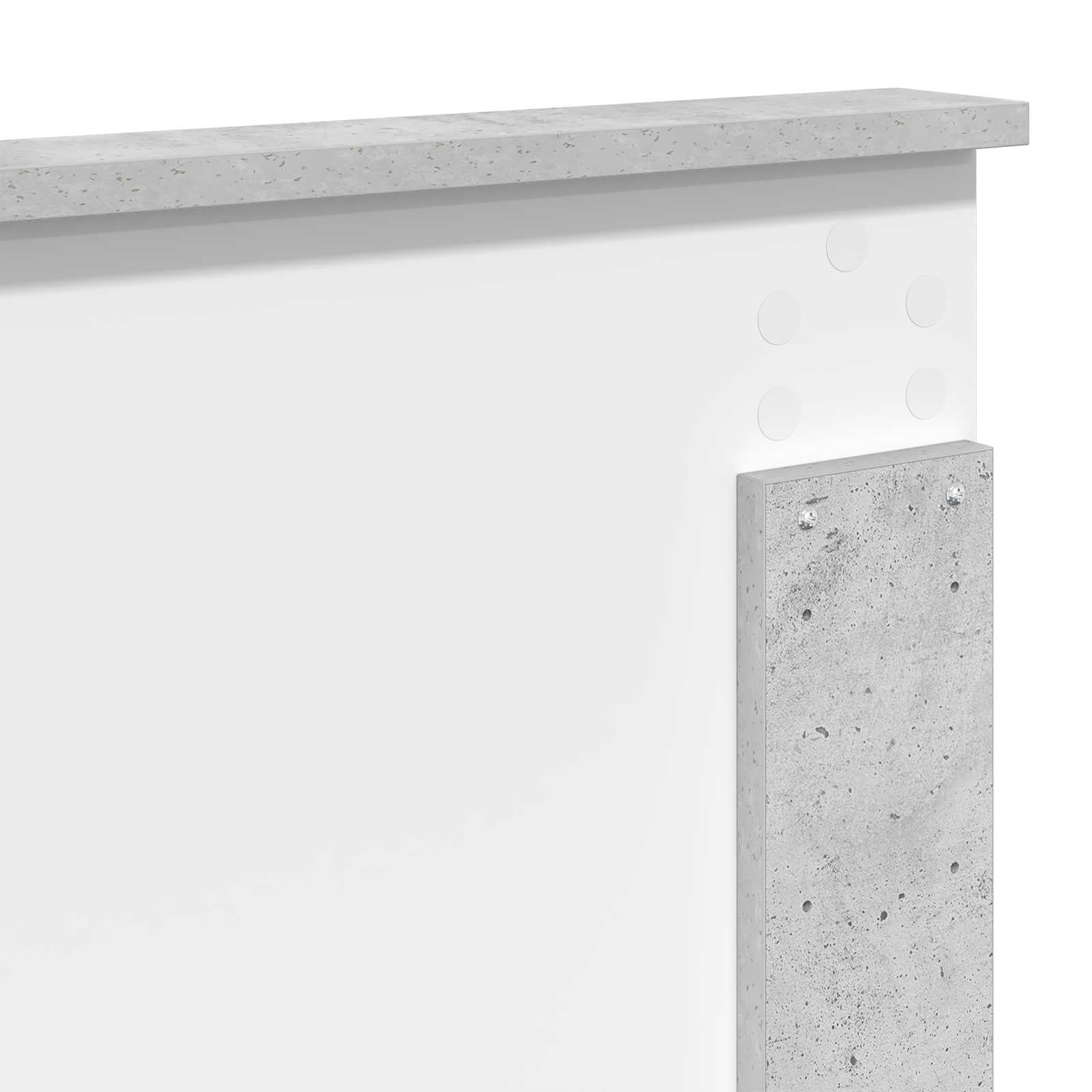 vidaXL Ramka łóżka Betonowy 140 x 190 cm Lite drewno sosnowe
