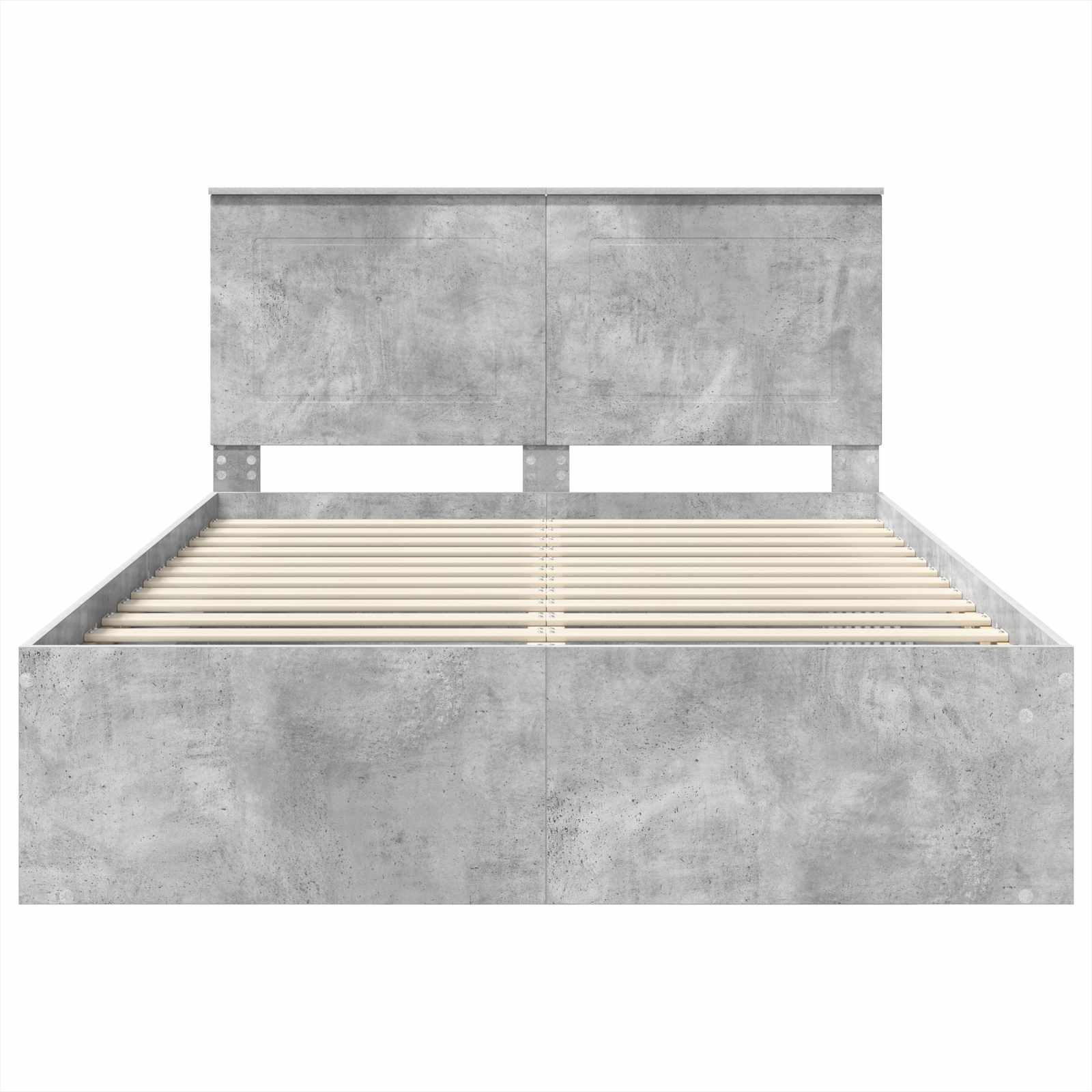 vidaXL Ramka łóżka Betonowy 140 x 190 cm Lite drewno sosnowe