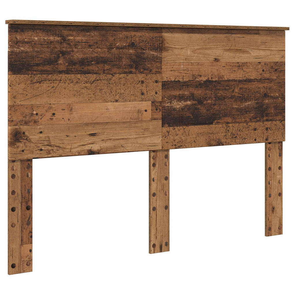 vidaXL Ramka łóżka Stare drewno 140 x 190 cm Lite drewno sosnowe