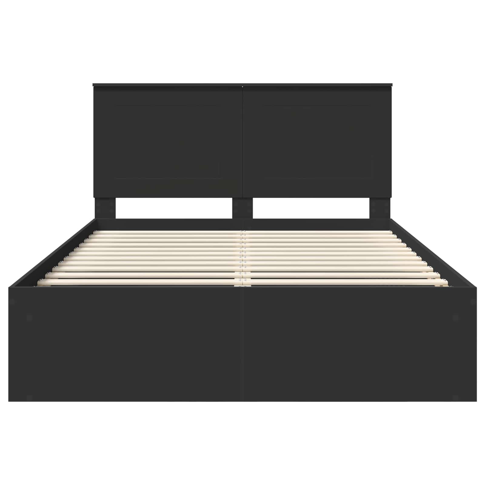 vidaXL Ramka łóżka Czarny 140 x 200 cm Lite drewno sosnowe