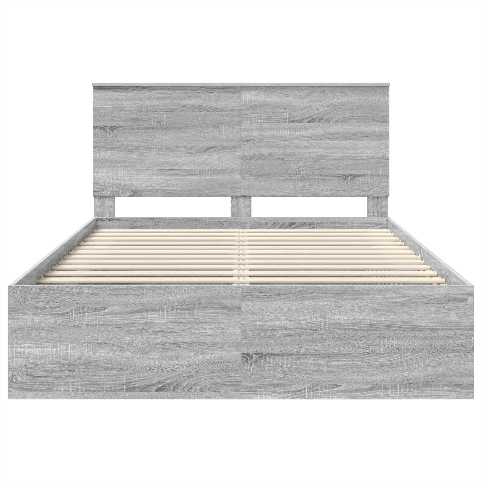 vidaXL Ramka łóżka Szary Sonoma 140 x 200 cm Lite drewno sosnowe