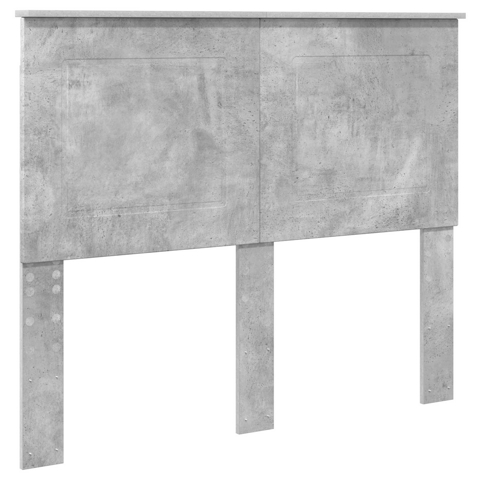 vidaXL Ramka łóżka Szary beton 135 x 190 cm Lite drewno sosnowe