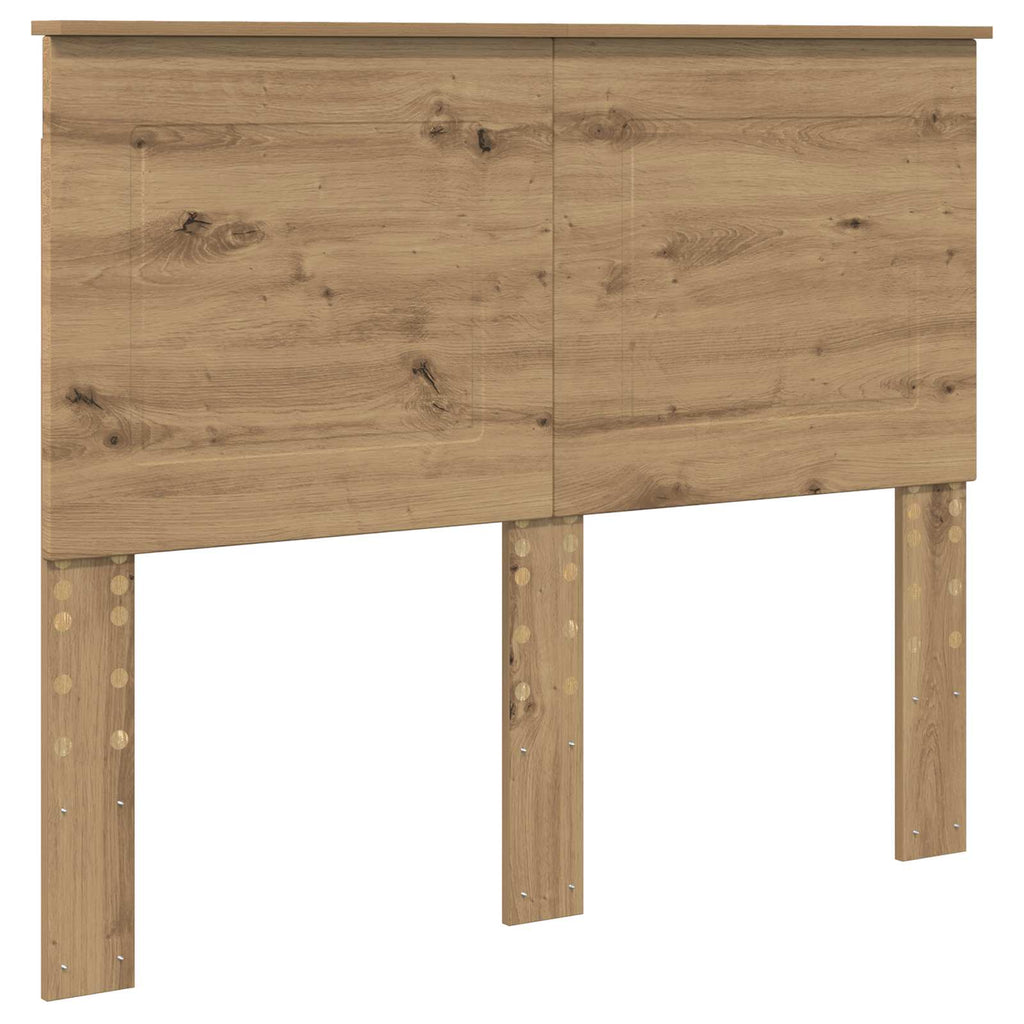 vidaXL Ramka łóżka Dąb rzemieślniczy 135 x 190 cm Lite drewno sosnowe
