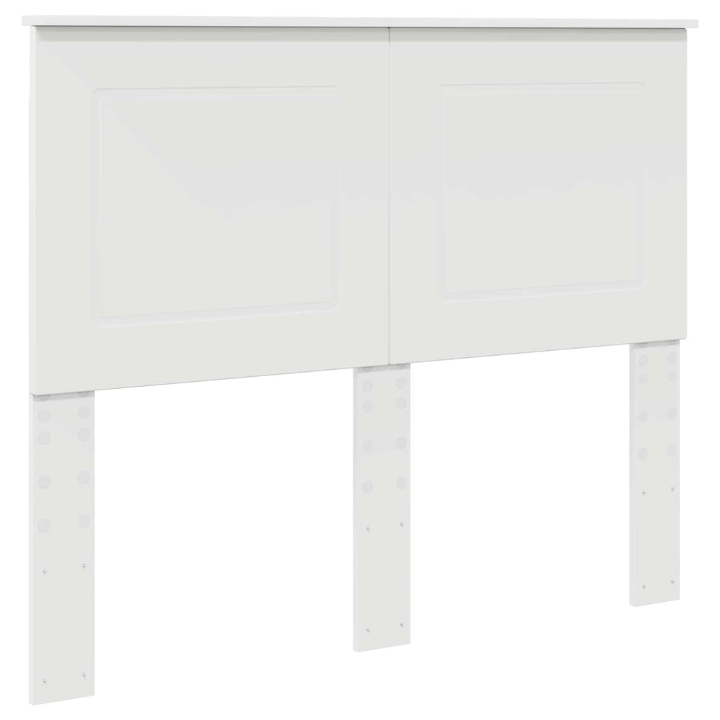vidaXL Ramka łóżka Z zagłówkiem Biały 120 x 190 cm Lite drewno sosnowe