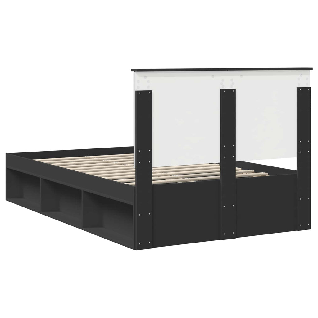 vidaXL Ramka łóżka Czarny 120 x 190 cm Lite drewno sosnowe