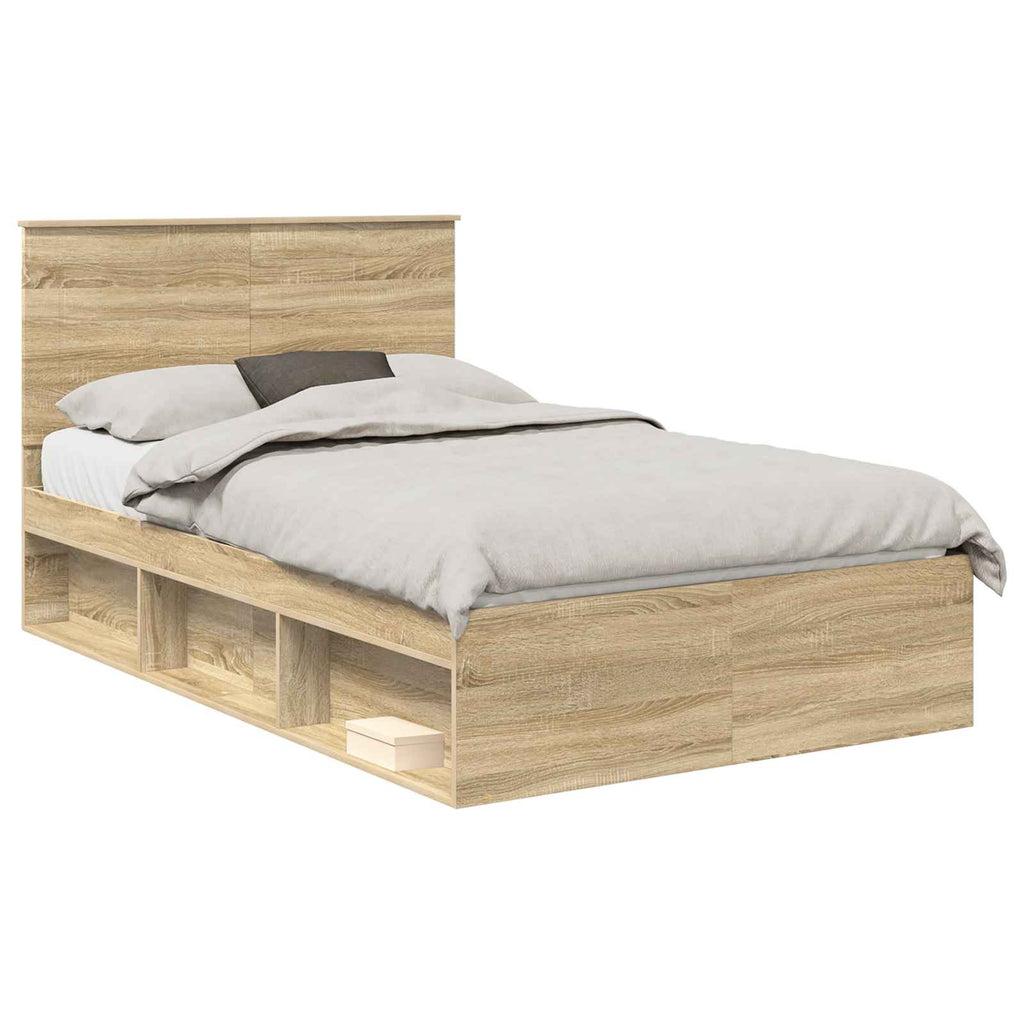 vidaXL Ramka łóżka Sonoma 120 x 190 cm Lite drewno sosnowe