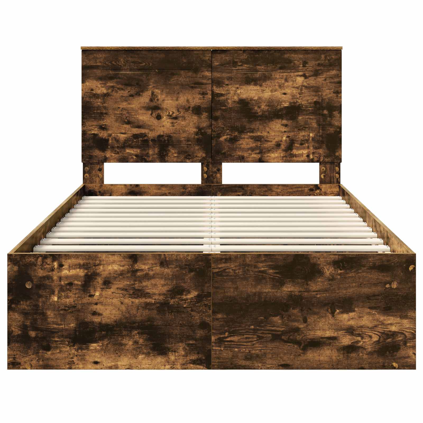 vidaXL Ramka łóżka Dąb wędzony 120 x 190 cm Lite drewno sosnowe