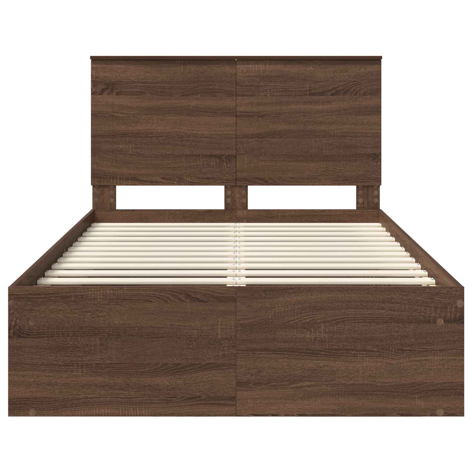 vidaXL Ramka łóżka Brązowy dąb 120 x 190 cm Lite drewno sosnowe