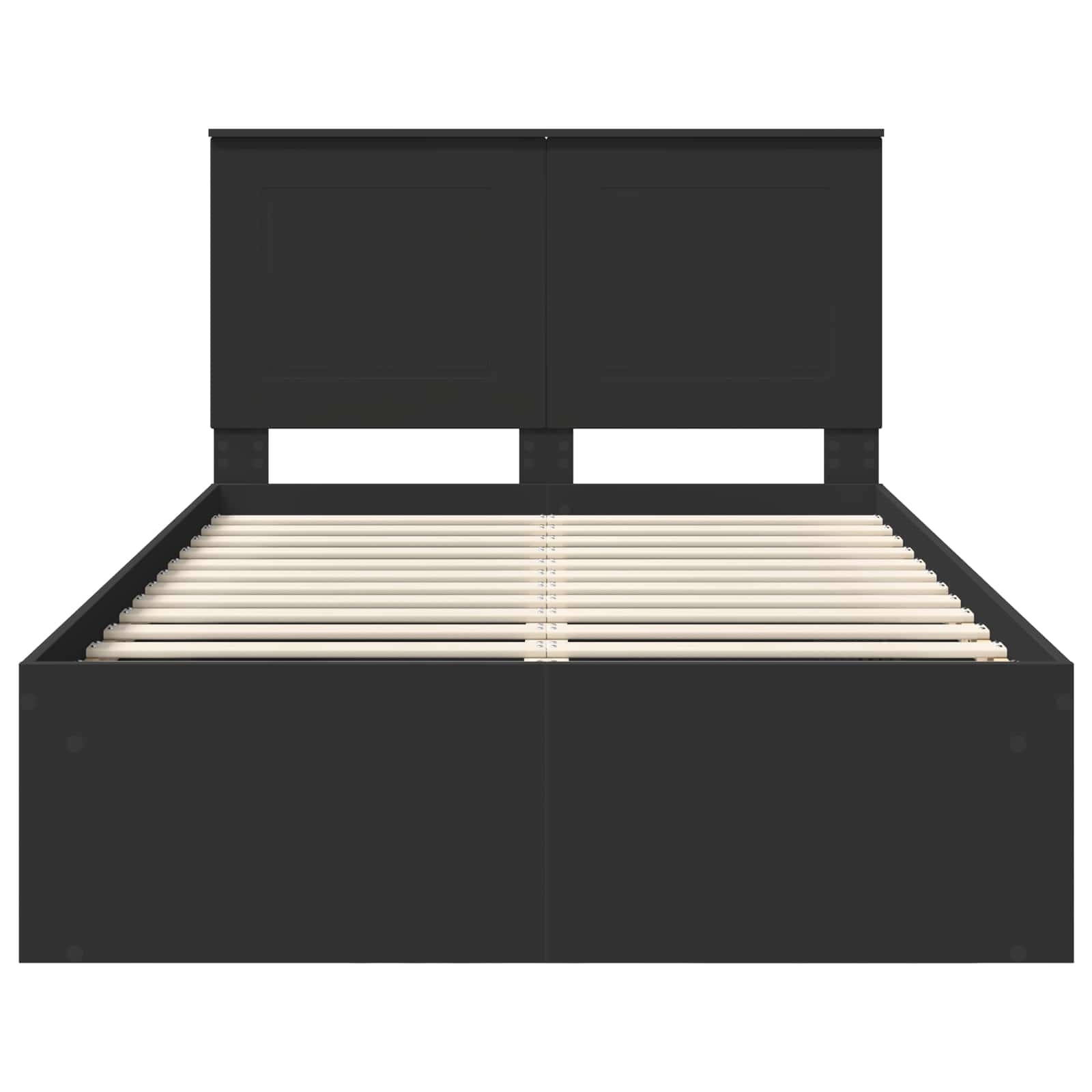 vidaXL Ramka łóżka Czarny 120 x 200 cm Lite drewno sosnowe