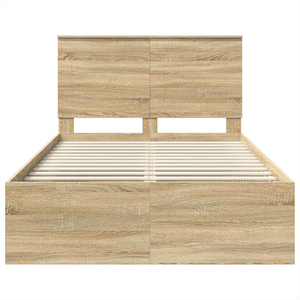 vidaXL Ramka łóżka Sonoma 120 x 200 cm Lite drewno sosnowe