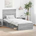 vidaXL Ramka łóżka Szary Sonoma 90 x 190 cm Lite drewno sosnowe