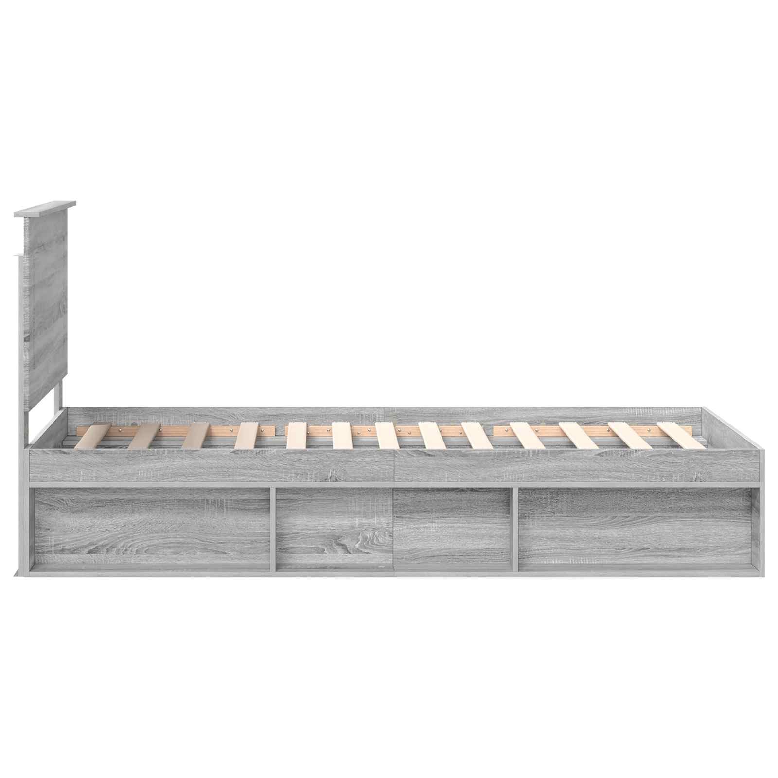 vidaXL Ramka łóżka Szary Sonoma 90 x 190 cm Lite drewno sosnowe