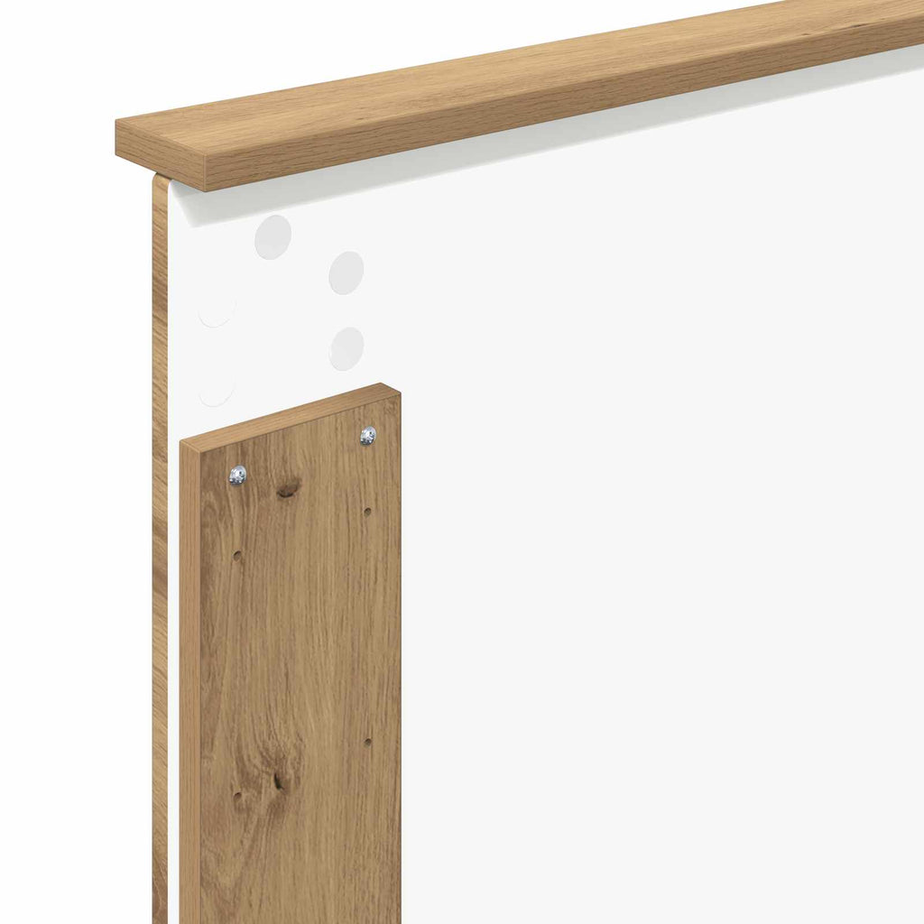 vidaXL Ramka łóżka Dąb rzemieślniczy 90 x 200 cm Lite drewno sosnowe
