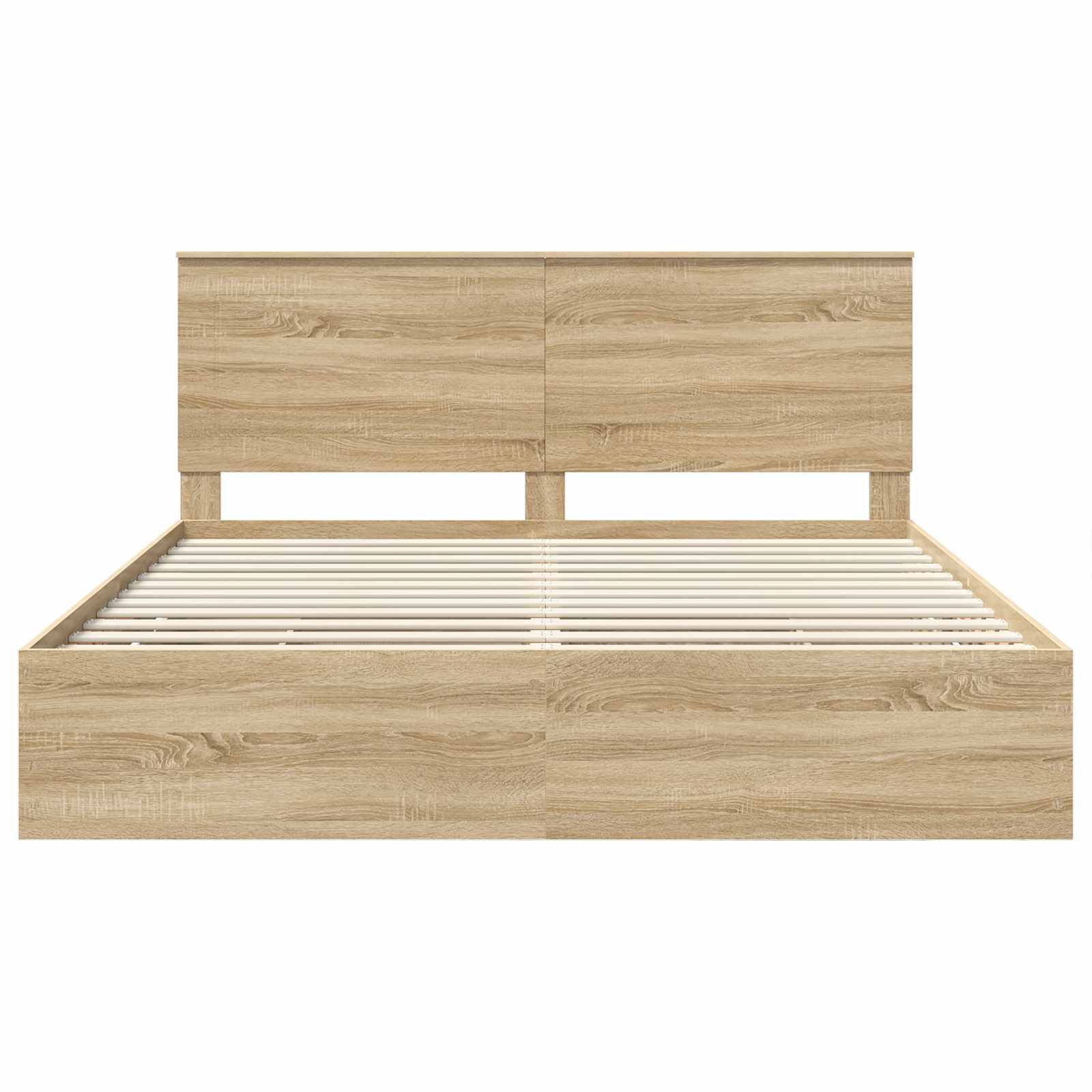 vidaXL Ramka łóżka Dąb Sonoma 200 x 200 cm Drewno inżynieryjne