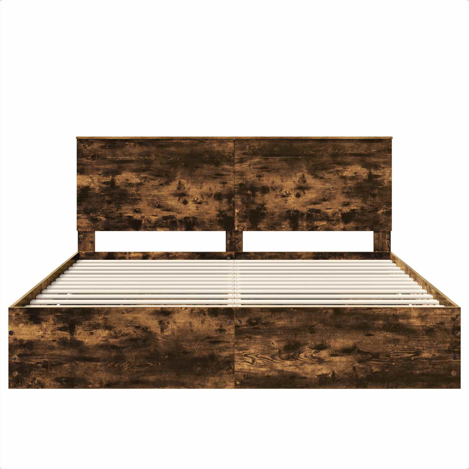 vidaXL Ramka łóżka Dąb wędzony 180 x 200 cm Drewno inżynieryjne