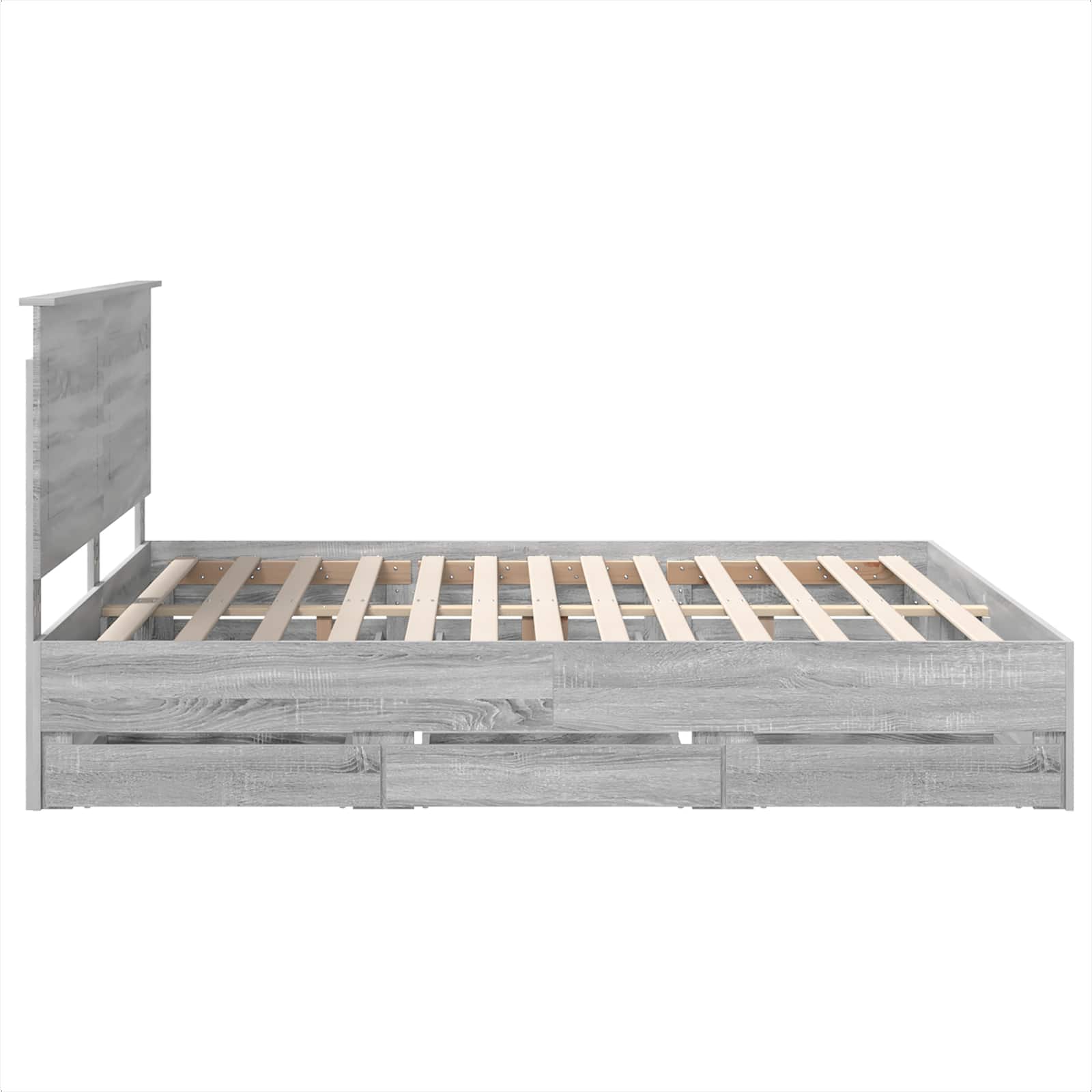 vidaXL Ramka łóżka Szary Sonoma 180 x 200 cm Drewno inżynieryjne