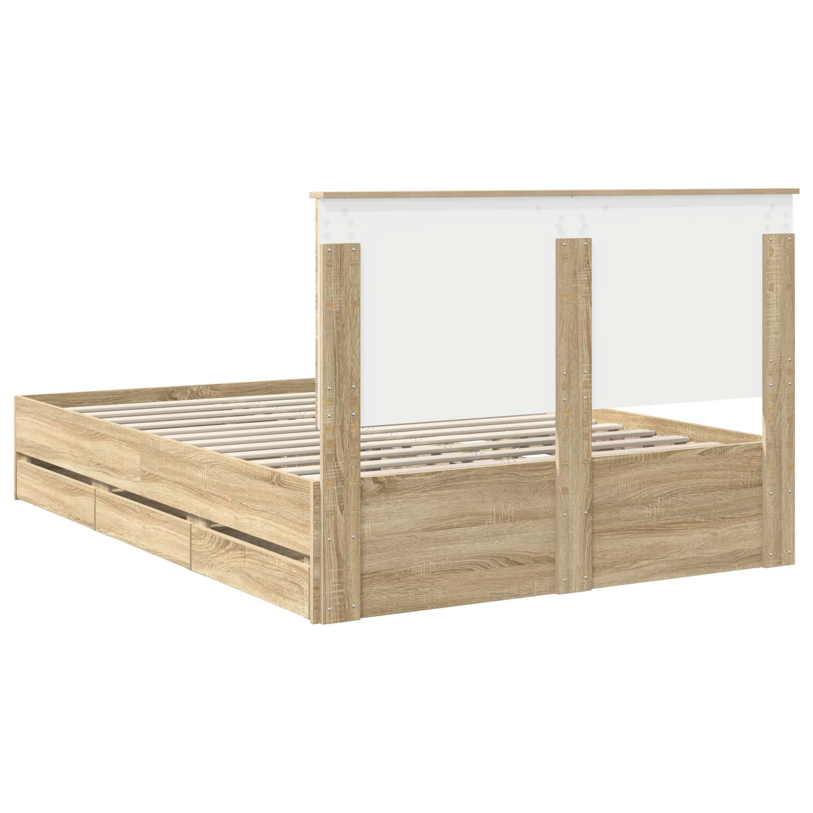 vidaXL Ramka łóżka Dąb Sonoma 150 x 200 cm Drewno inżynieryjne
