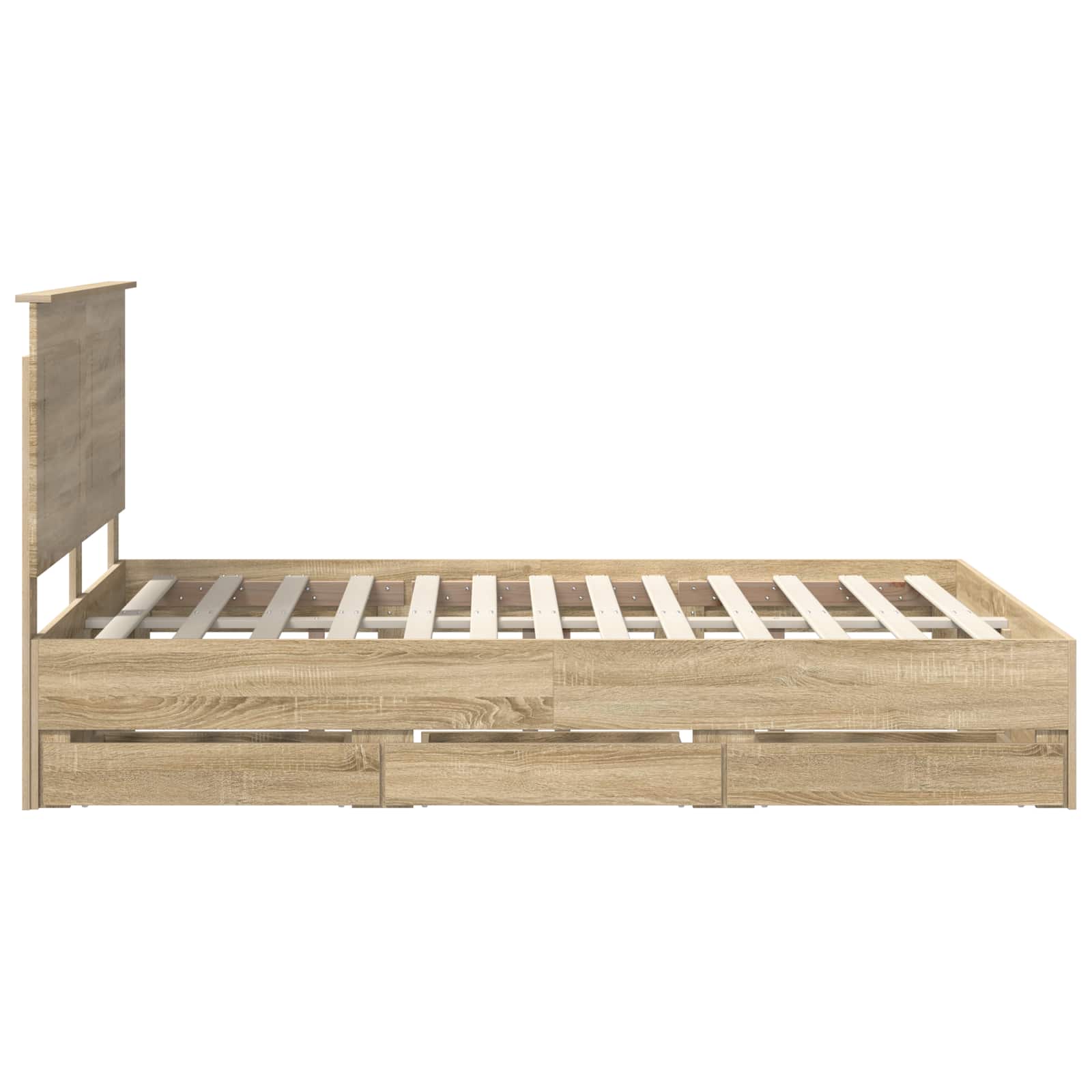 vidaXL Ramka łóżka Dąb Sonoma 150 x 200 cm Drewno inżynieryjne