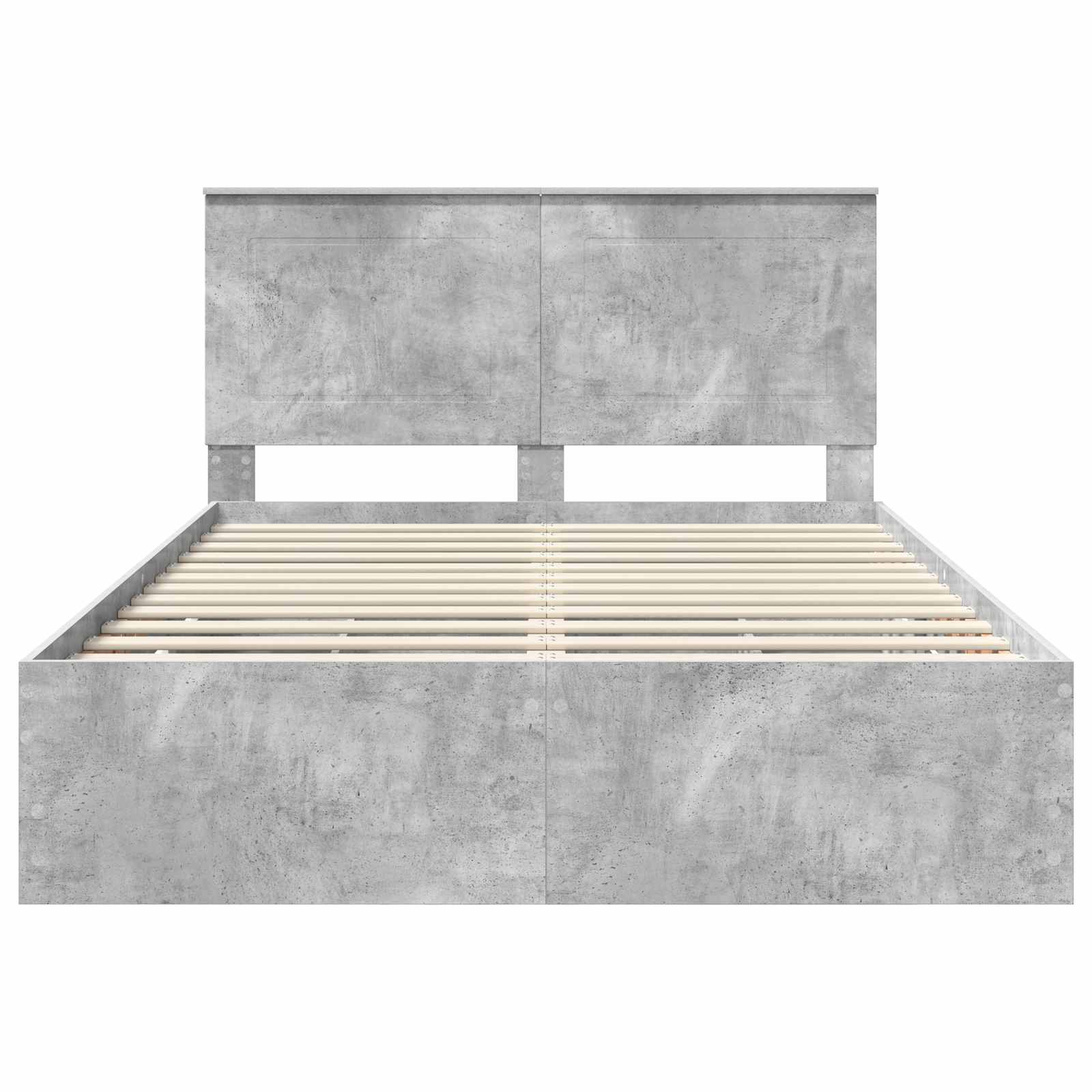vidaXL Ramka łóżka Betonowy szary 140 x 200 cm Drewno inżynieryjne