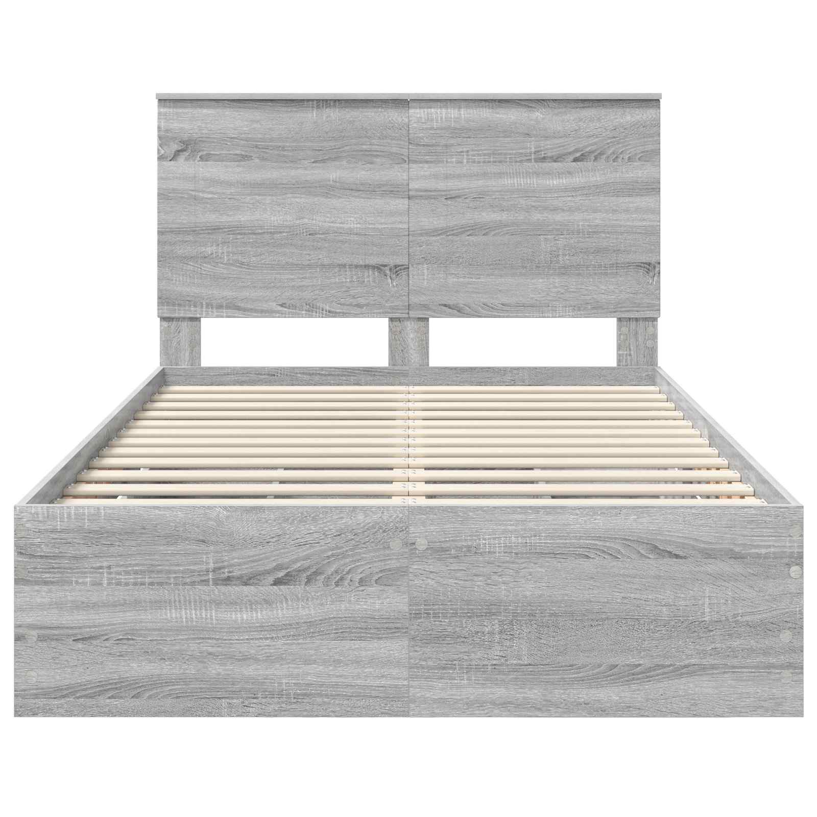 vidaXL Ramka łóżka Szary Sonoma 120 x 190 cm Drewno inżynieryjne