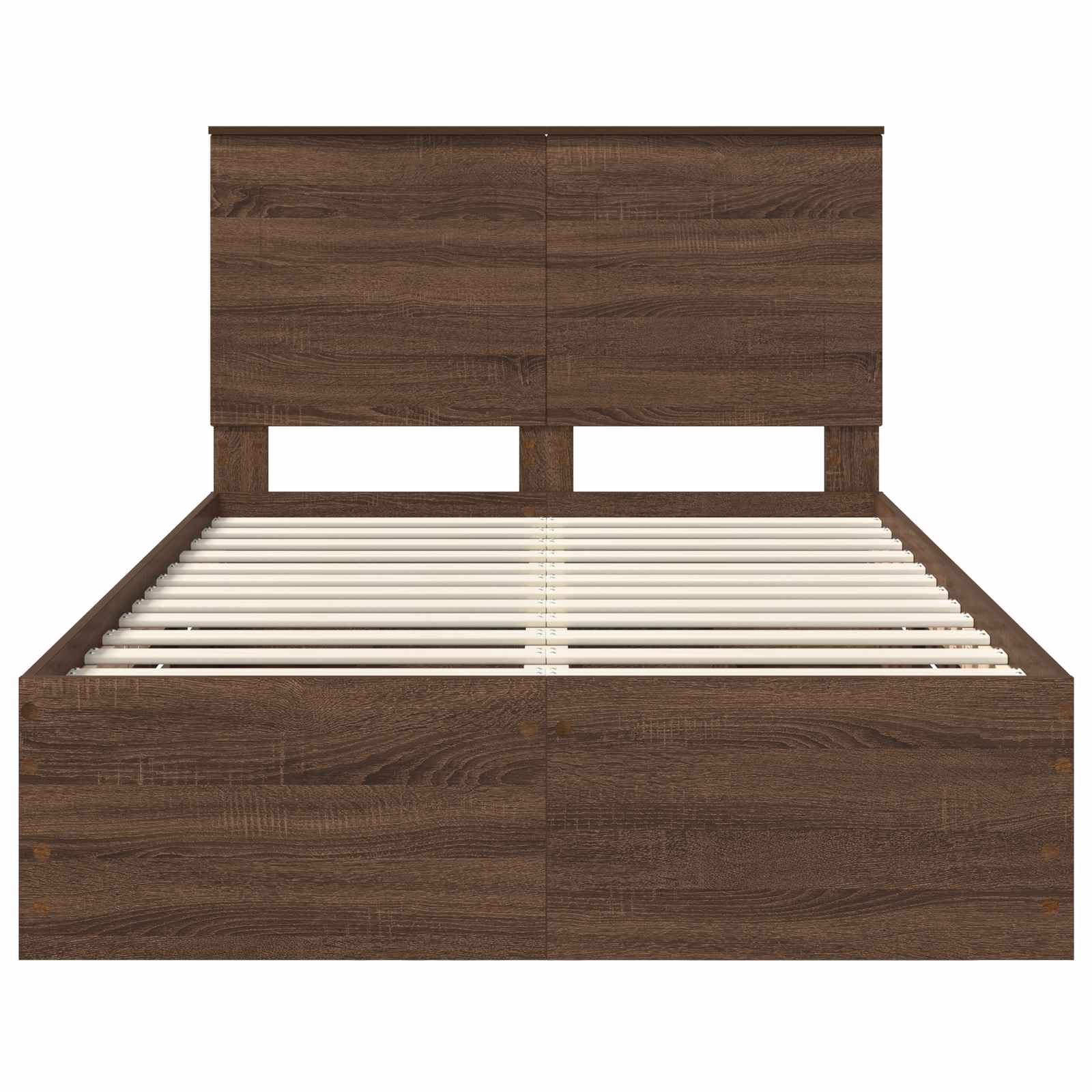 vidaXL Ramka łóżka Brązowy dąb 120 x 190 cm Drewno inżynieryjne