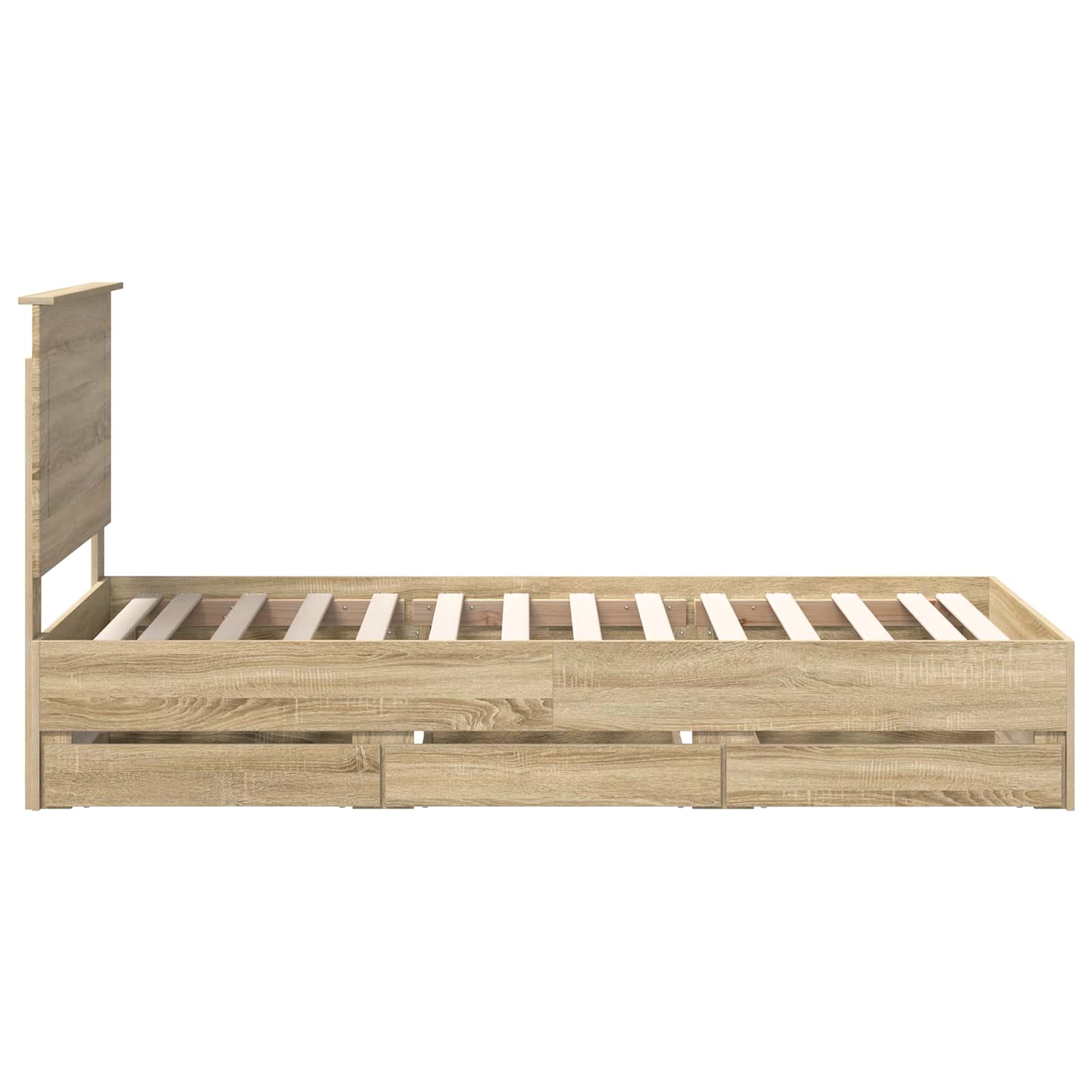 vidaXL Ramka łóżka Dąb Sonoma 100 x 200 cm Drewno inżynieryjne