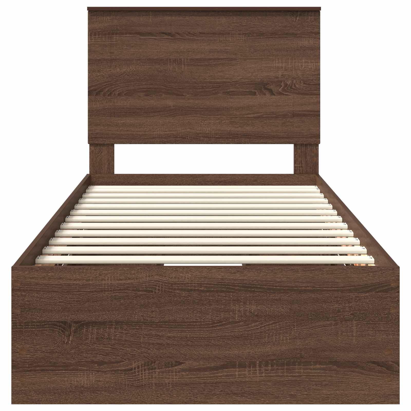 vidaXL Ramka łóżka Brązowy dąb 100 x 200 cm Drewno inżynieryjne